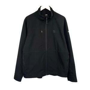 The North Face Mens Soft Shell JacketSize XL Black Full Zip Outdoor Company Logo
